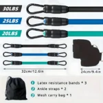 Bandas de resistencia al tobillo acolchadas con 3 niveles de carga - Fortalece piernas y glúteos con seguridad articular - Imagen 3