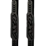 Barra estabilizadora trasera tubular Ax4 en acero inoxidable, vista frontal con detalles de marca y fijaciones visibles.