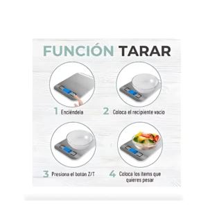 Bascula para Cocina Metálica