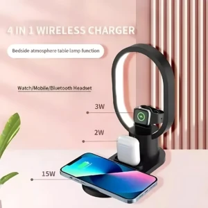 Cargador Inalámbrico 4 en 1 Base Ay41 - Mantiene cuatro dispositivos listos para usar sin cables