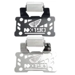 Dos bases de celular GPS en acero inoxidable para Honda, con diseño de tanque y logotipo Nx1900, mostradas en acabado negro y cromado.