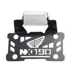 Base celular GPS en acero inoxidable para Honda NX 190, con soporte de montaje y logotipo de la marca visible.