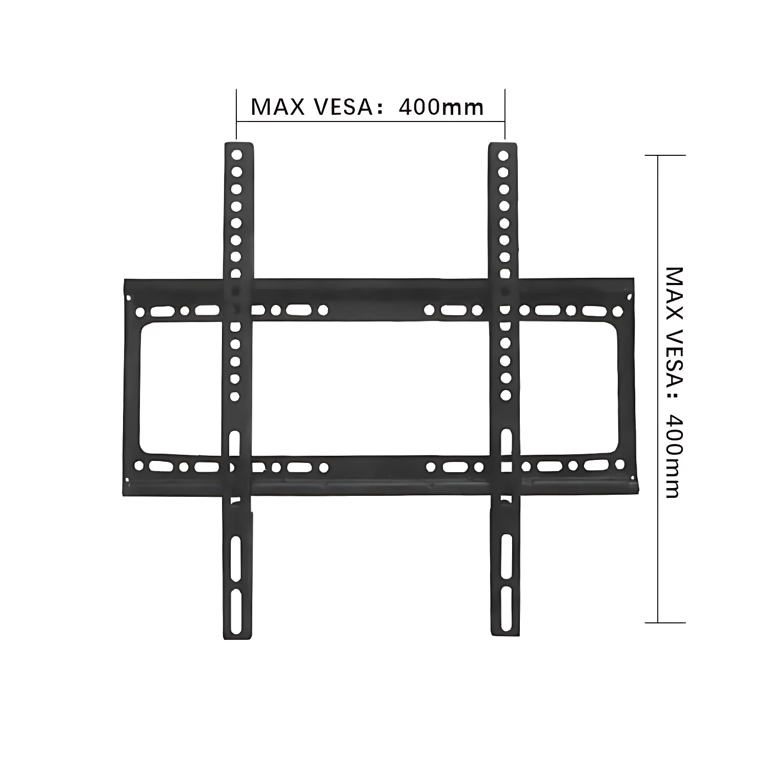 Base fija para televisor de 26 a 63 pulgadas, color negro, con soporte VESA hasta 400 mm en ancho y alto.