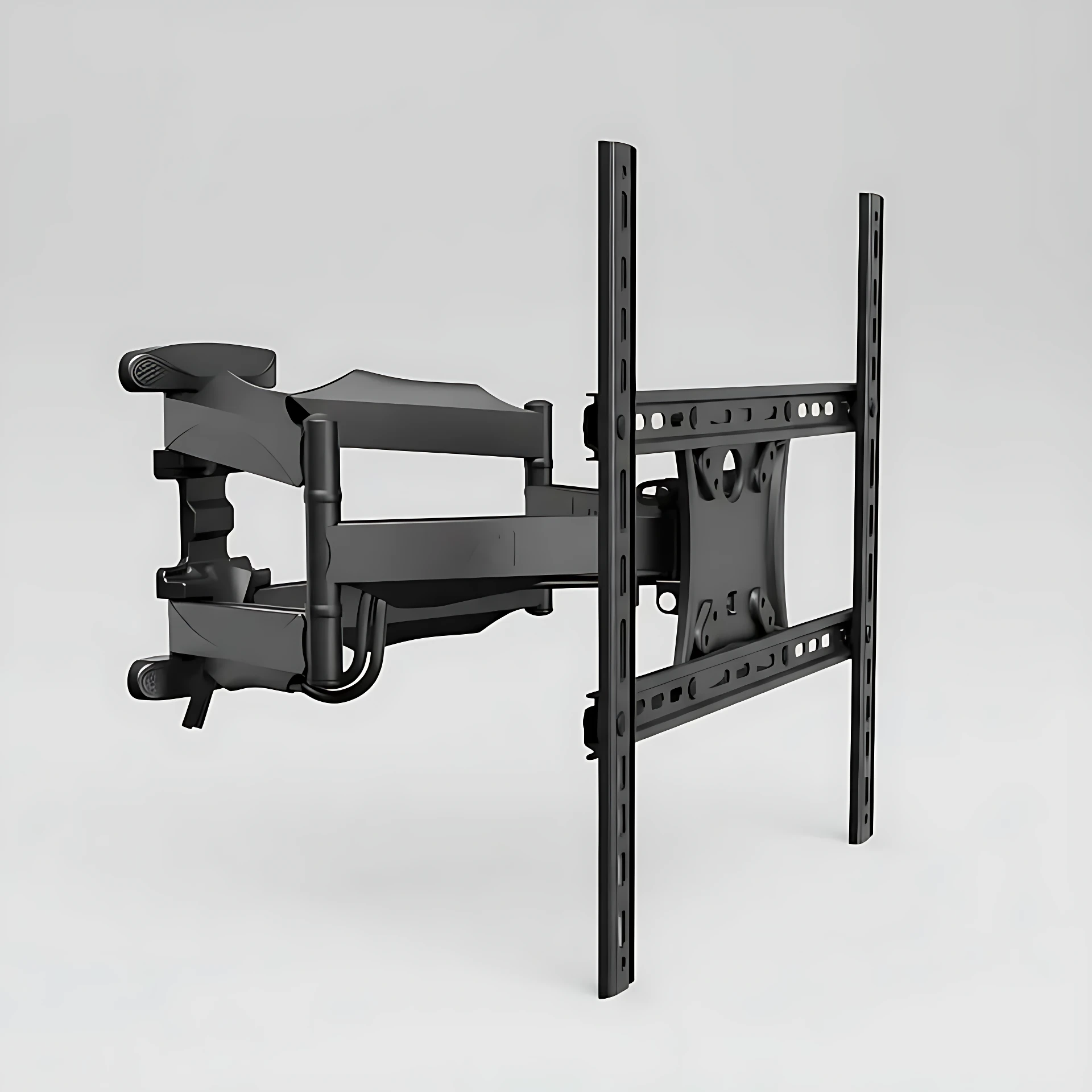 Brazo extensible para TV en color negro, con soporte de pared y articulaciones ajustables, diseñado para pantallas de 32 a 60 pulgadas.