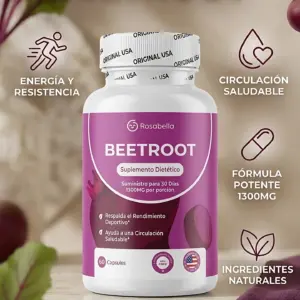 Suplemento Natural de Remolacha Beetroot - Aumenta la energía y oxigena la sangre