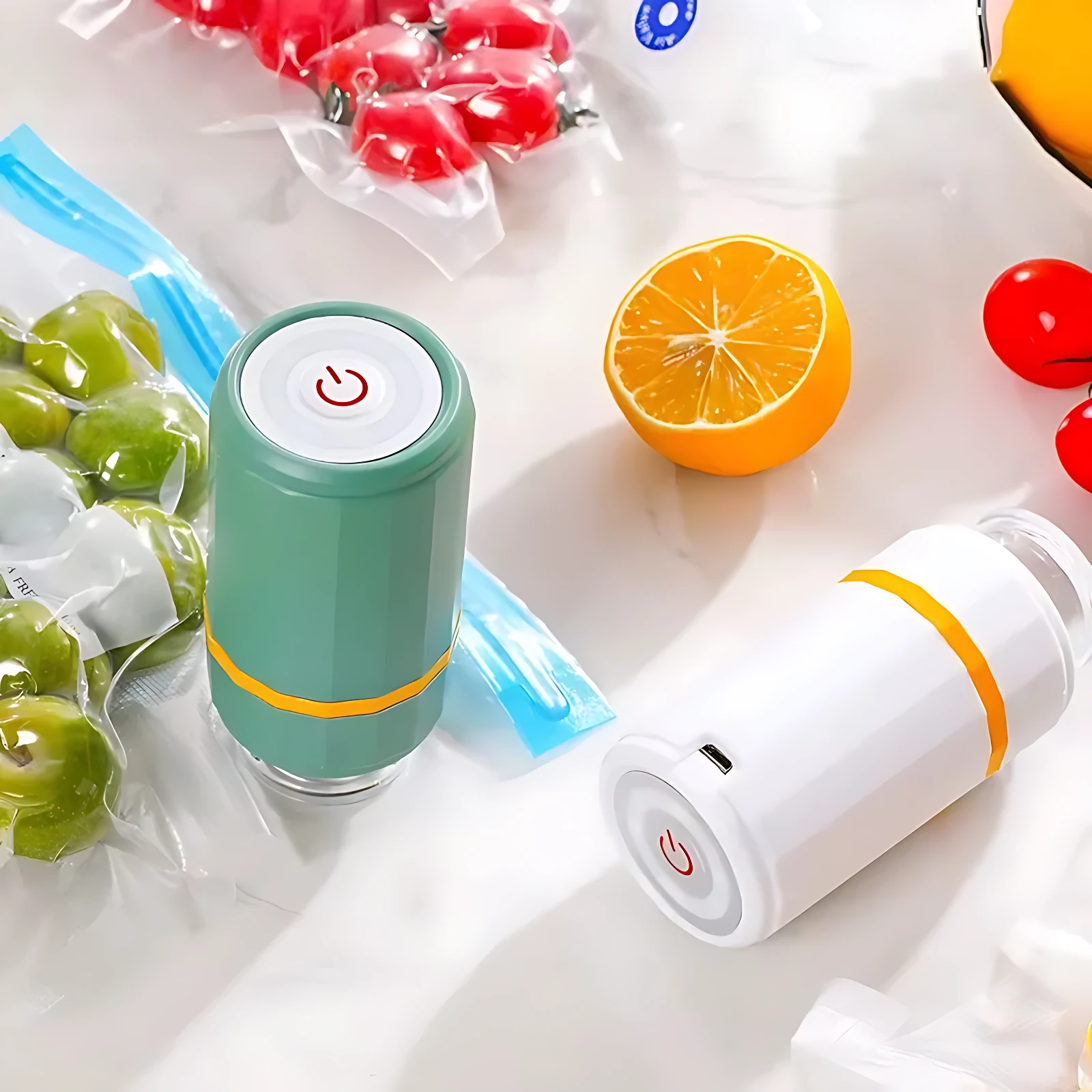 Bomba selladora al vacío portátil recargable - Extiende la vida útil de tus alimentos frescos