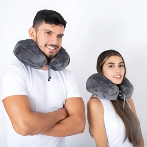 Cojín cervical Elite Dreams con espuma viscoelástica - reduce dolor de cuello y mejora el descanso en viajes largos
