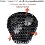 Cojín para asiento moto con ventilación activa de gel hueco - mantiene la espalda fresca y seca durante viajes largos - Imagen 2