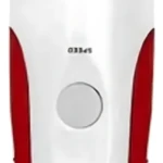 Dermapen MYM recargable mixta en blanco y rojo, con botón central y logotipo visible, diseñado para estimulación de colágeno y rejuvenecimiento facial.
