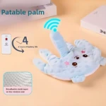 Di Manos Calmante Infantil azul claro con control remoto, textura de malla transpirable en reverso y diseño de animalito con estrellas rosas.