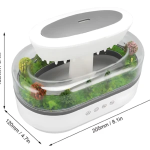 Difusor humidificador LED 250ml con luz nocturna y sonido lluvia - Relaja tu mente y purifica el aire en casa