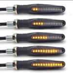 Direccionales LED flexibles 12V para moto - Aumentan visibilidad nocturna y seguridad en carretera - Imagen 2
