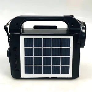 Parlante Radio Multibanda con Panel Solar y Antena Telescópica - Disfruta de música clara y radio sin interrupciones en cualquier lugar