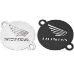 Set x2 tapa filtro aceite Twister 300 acero inoxidable protege motor de tu Honda - Imagen 2