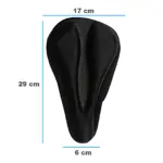 Sillin Mj307 con forro siliconado y gel de sílice, color negro, con medidas de 29 cm de largo, 17 cm de ancho y 6 cm de profundidad, diseñado para reducir el dolor lumbar.