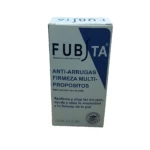 Caja de crema antiarrugas Fubsta, presentación azul y blanca, con texto visible que indica su función para firmeza y luminosidad del rostro.