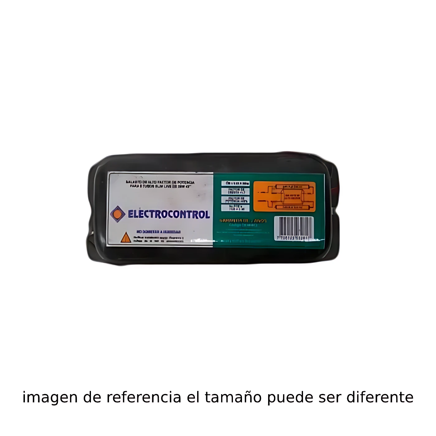 Fuente panel LED de 24 W en empaque negro con etiqueta blanca y verde, marca Electrocontrol, incluye diagrama de conexión y código de barras.