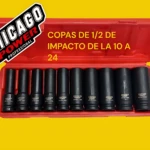 Juego de Copas de Impacto 1/2 en Acero Cromo Vanadio - Asegura Apriete Rápido y Seguro en Tornillos Pesados - Imagen 3