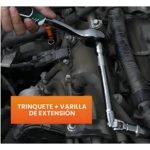 Juego de Copas y Ratchet 1/2 con 20 Piezas - Facilita el mantenimiento automotriz y reparaciones generales - Imagen 2