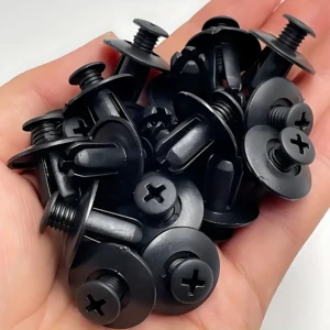 Kit de clips de sujeción giratoria para carro negro - Protege paneles y molduras sin dañar pintura