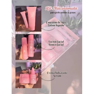 Kit Facial de Nicotinamida para Piel Grasa - Ilumina y unifica el tono del rostro