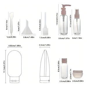 Kit Viaje 11Pz Botellas Antifugas