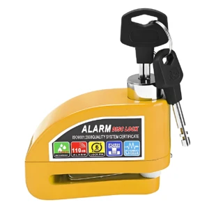 Candado de disco con alarma de 110 dB - protege tu vehículo contra robos en exteriores