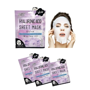 Set x3 Mascarilla Facial en Velo Ácido Hialurón