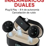 Micrófono de solapa inalámbrico Neepho NP-57 con cancelación de ruido - graba audio claro sin cables para clases y entrevistas - Imagen 3
