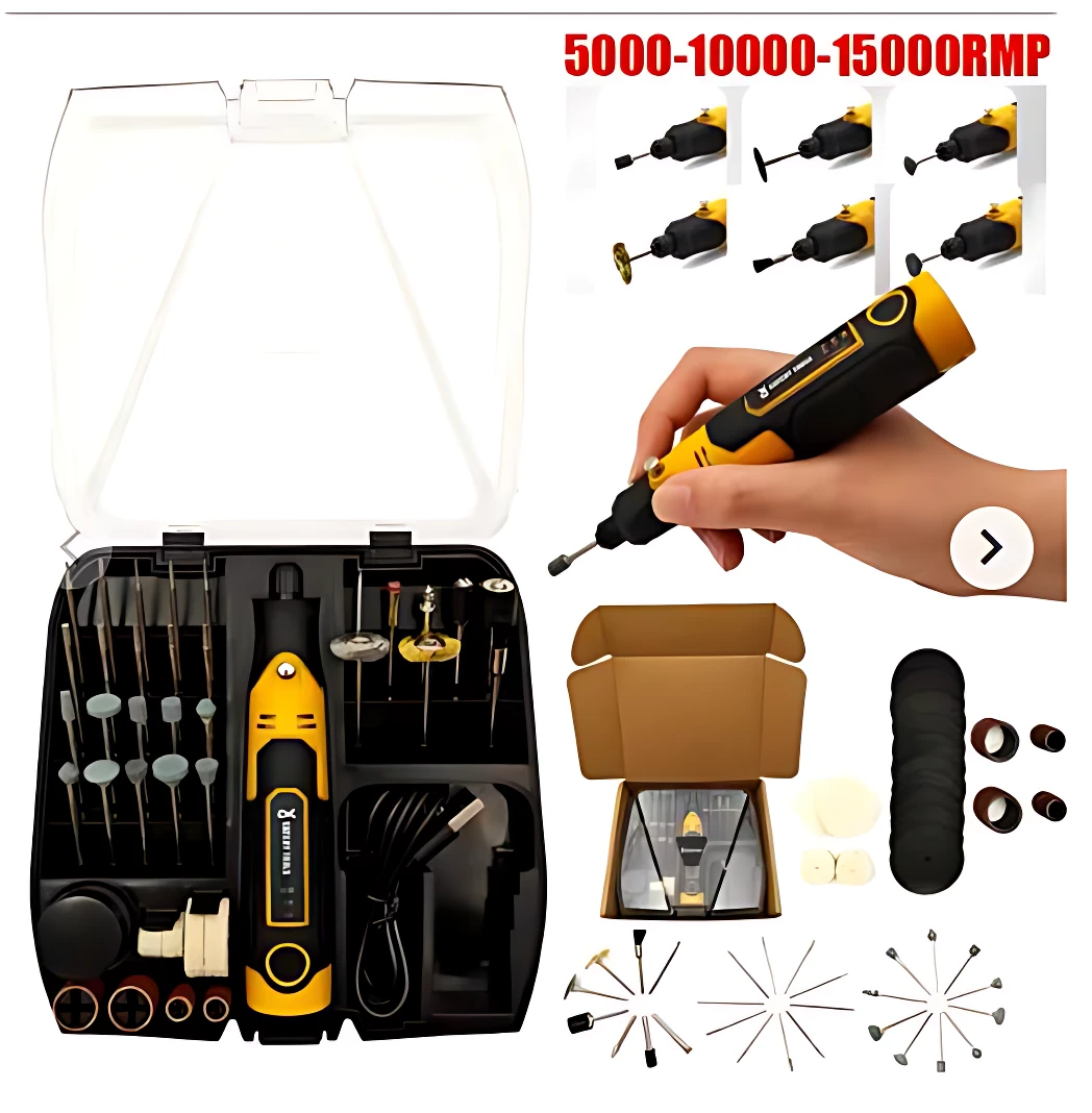 Mini Mototool Inalámbrico 3.6V con 59 accesorios - Realiza reparaciones precisas en espacios reducidos con total comodidad