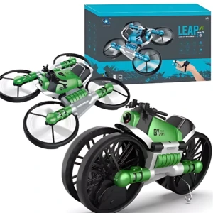 Moto Dron con cámara y hélices de protección - Disfruta de 12 minutos de vuelo y conducción segura
