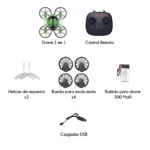 Moto Dron con cámara y hélices de protección - Disfruta de 12 minutos de vuelo y conducción segura - Imagen 3