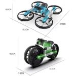 Moto Dron con cámara y hélices de protección - Disfruta de 12 minutos de vuelo y conducción segura - Imagen 4