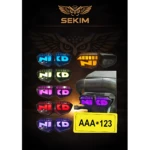Stops LED NKD 125 con diseño agresivo y logotipo retroiluminado en múltiples colores, ideal para personalizar la visibilidad nocturna de tu moto sin modificaciones eléctricas.