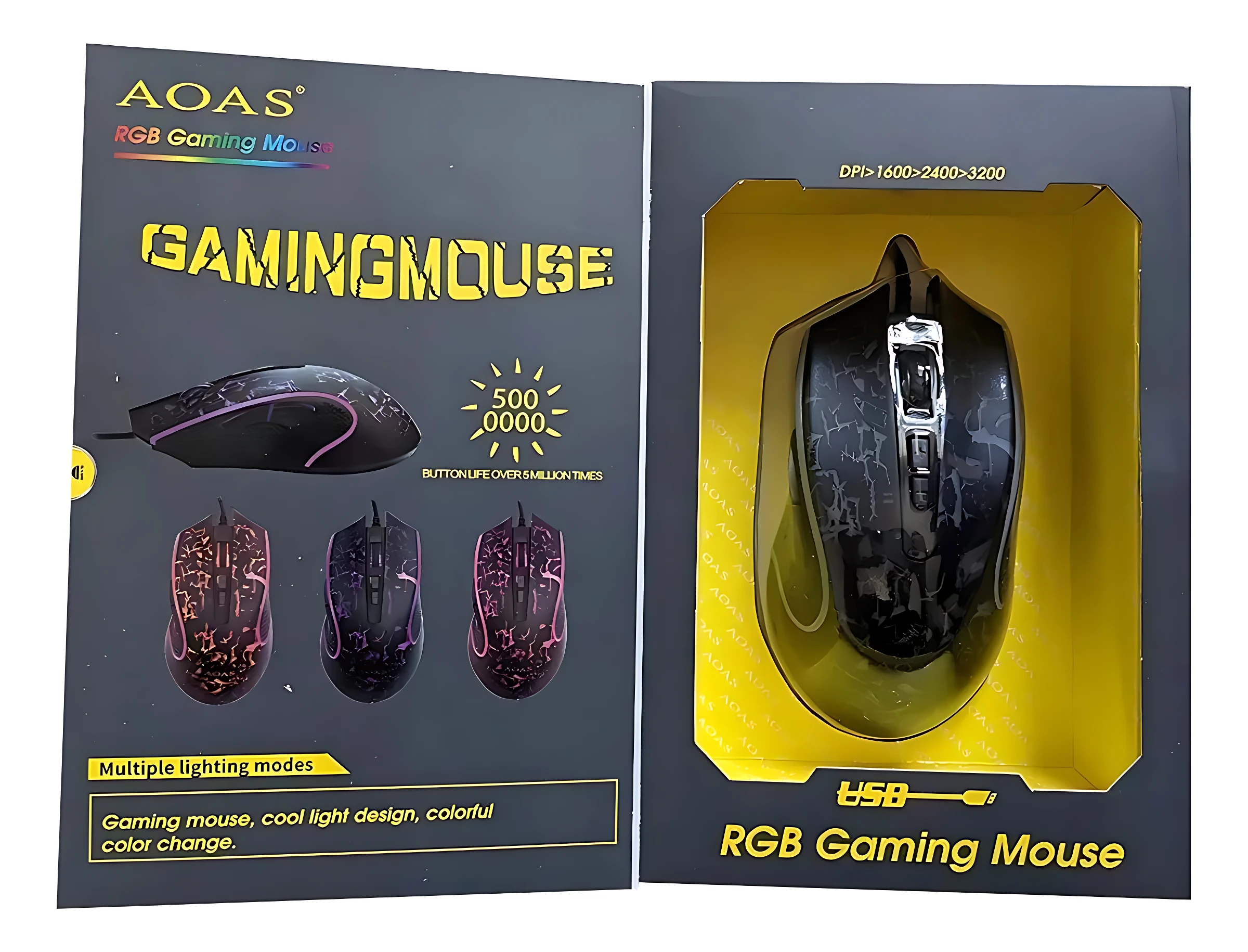 Mouse Gamer Metálico K10 con Sensor 16.000 DPI y RGB - Mejora tu precisión en juegos competitivos