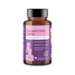 Frasco de suplemento Intimate Rose con 120 cápsulas vegetarianas, fórmula de Myo y D-Chiro Inositol con Ashwagandha y Vitamina D para salud femenina.