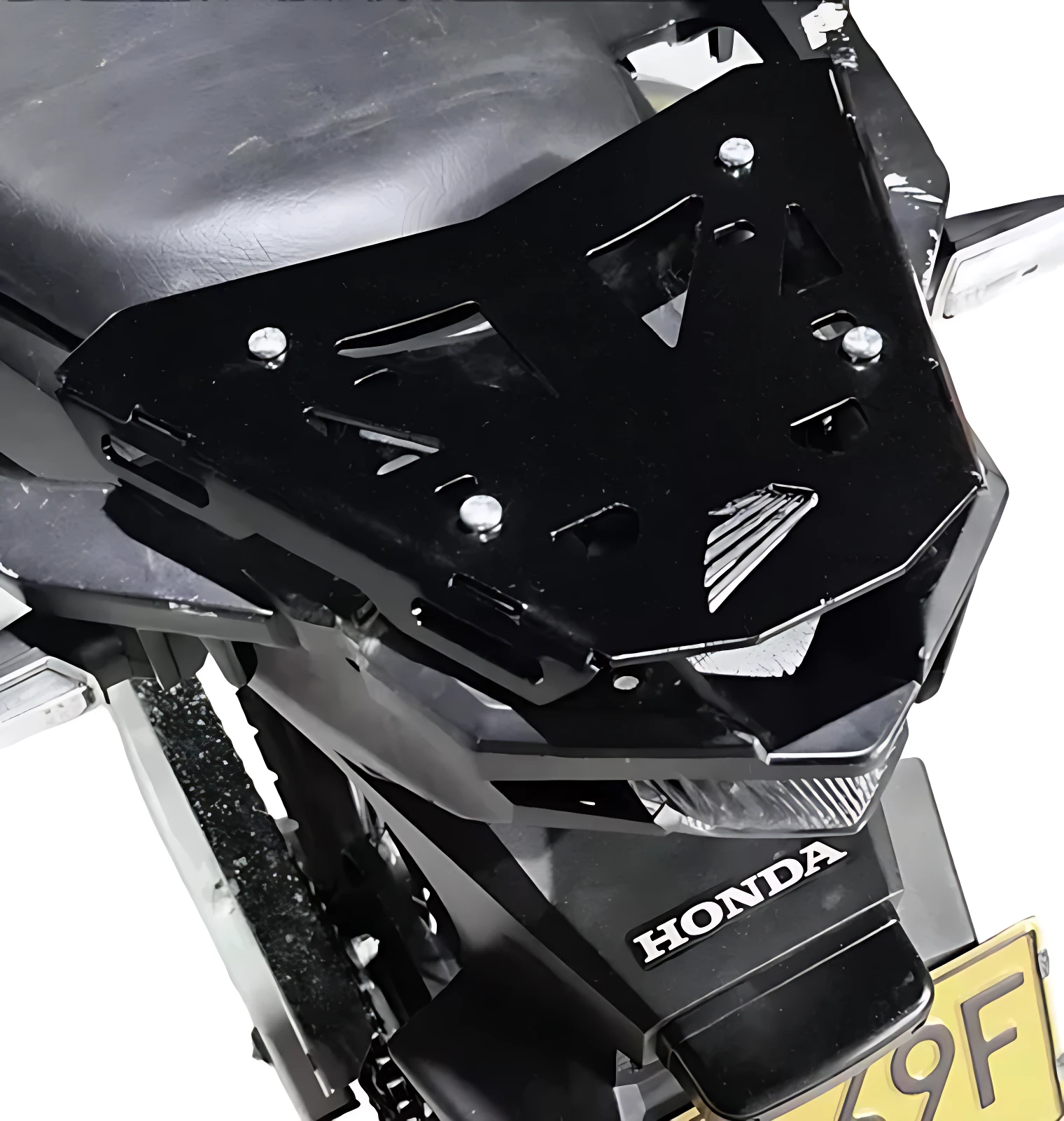 Parrilla trasera de acero inoxidable para Honda XRE 190 y XRL 190 - protege baúl y equipaje sin dañar carrocería