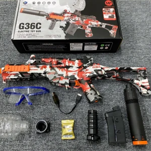 Pistola Hidrogel Eléctrica G36C Automática - Disfruta de batallas tácticas seguras sin daños