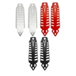 Protector amortiguadores Bws X - Fi en cuatro colores: blanco, rojo y negro, con diseño de ranuras verticales y forma aerodinámica.