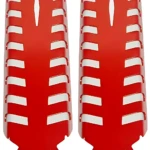 Protector amortiguadores Bws X - Fi en color rojo, con diseño de ranuras verticales y forma alargada con extremos puntiagudos.