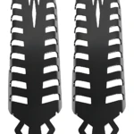 Protector amortiguadores Bws X Fi en color negro, mostrando dos unidades con diseño de ranuras verticales y forma aerodinámica.