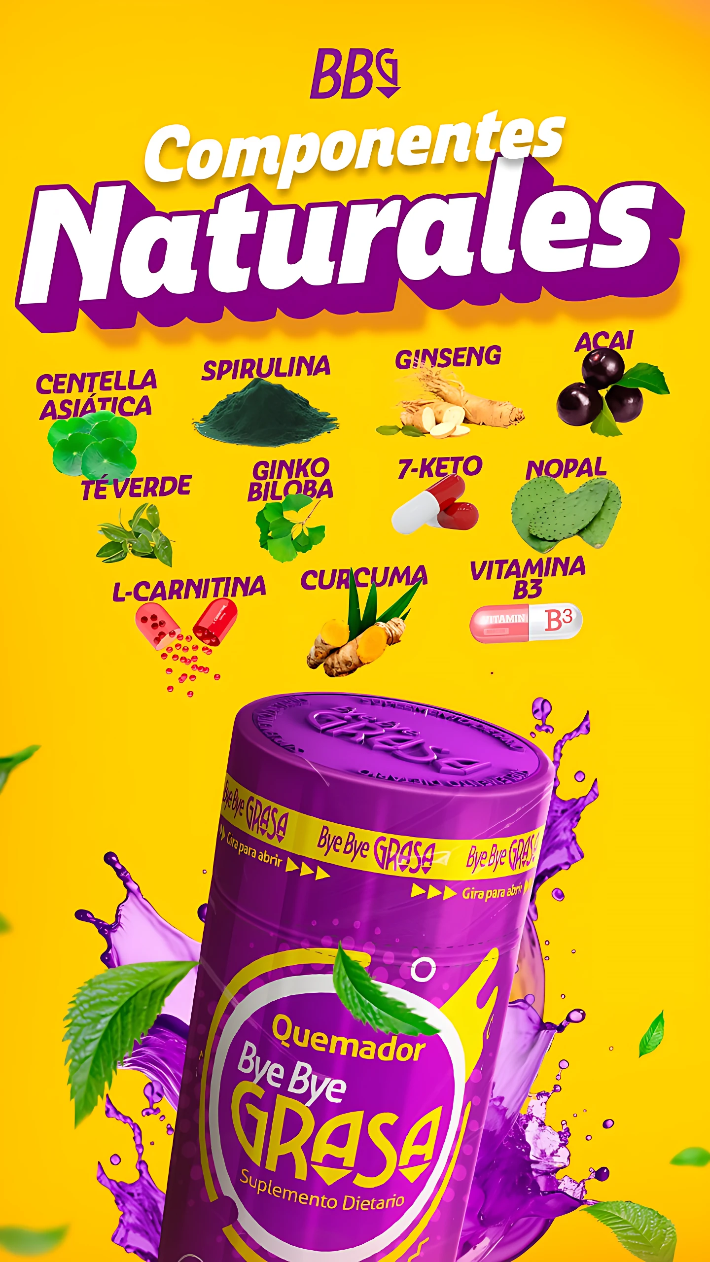 Suplemento Quemador Bye Bye Grasa - Activa el metabolismo y calma el apetito - Imagen 4
