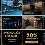 Reloj inteligente S13 Max en pantalla dividida: resistencia al agua, llamadas Bluetooth, asistente de voz, notificaciones y descuentos.