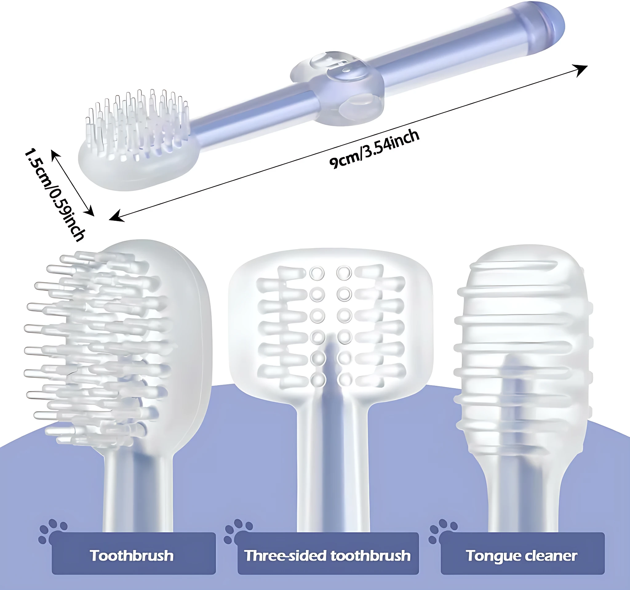 Set x3 Cepillo Dedal de Silicona para Bebé - Limpia encías y alivia dentición - Imagen 6