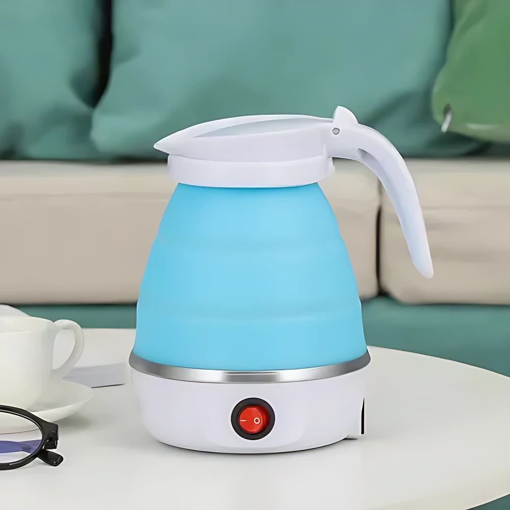 Hervidor Eléctrico Plegable de Silicona 600W - Hierve agua rápido en tus viajes