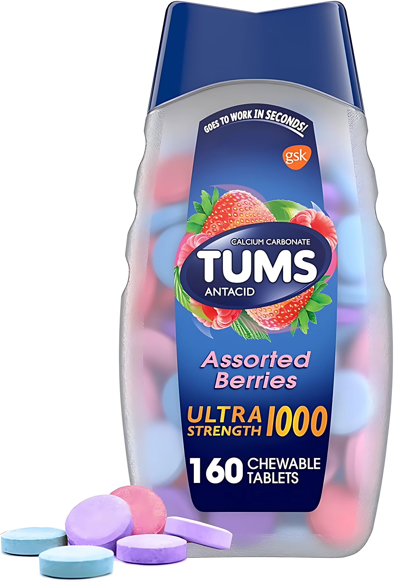 Tabletas Masticables Antiácidas Tums - Alivia el ardor y la acidez estomacal rápida