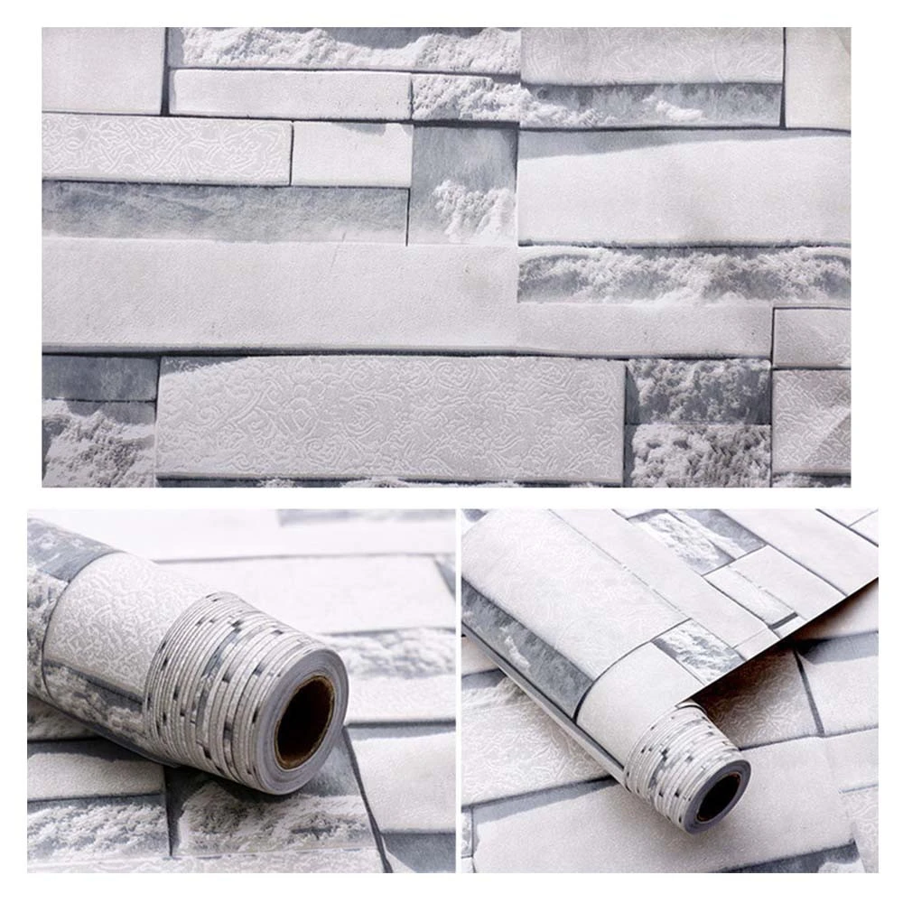 Papel Adhesivo Pared Textura Piedra Natural 10m x 45cm - Transforma tus muros con estilo moderno y fácil aplicación