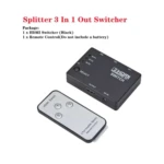 Set x2 Switch HDMI Selector 3X1 con regeneración de señal - Centraliza múltiples dispositivos en una sola pantalla - Imagen 5