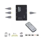 Set x2 Switch HDMI Selector 3X1 con regeneración de señal - Centraliza múltiples dispositivos en una sola pantalla - Imagen 6