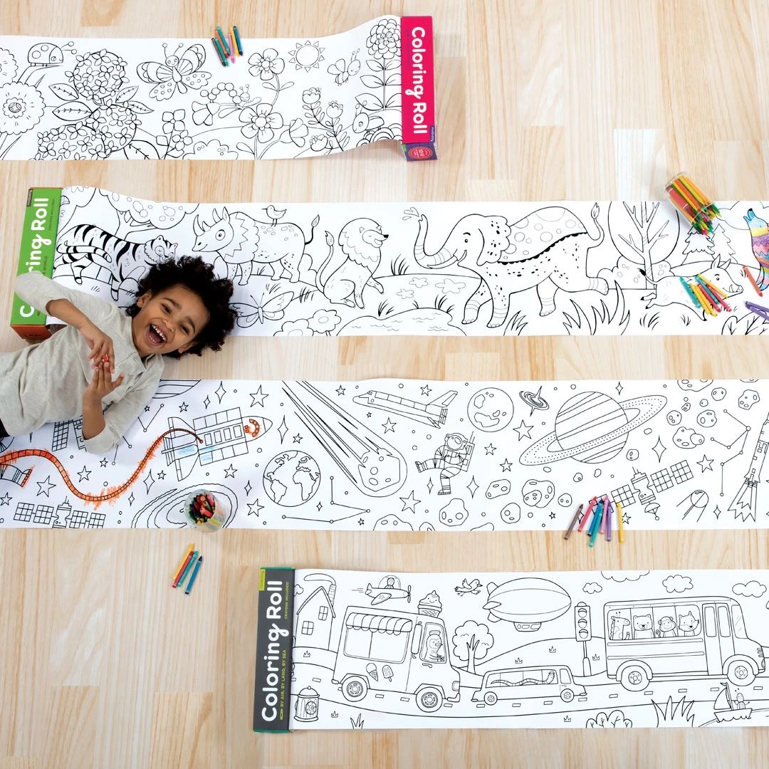 Set x2 Rollo Papel X 5 Metros Dibujo Plantas